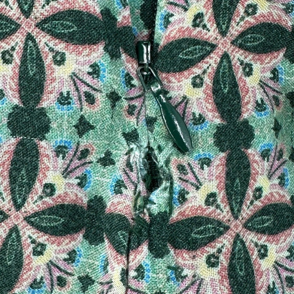 Farm Rio Honolulu Jumpsuit Size Small Green Floral Motif‎ Coastal Boho Global